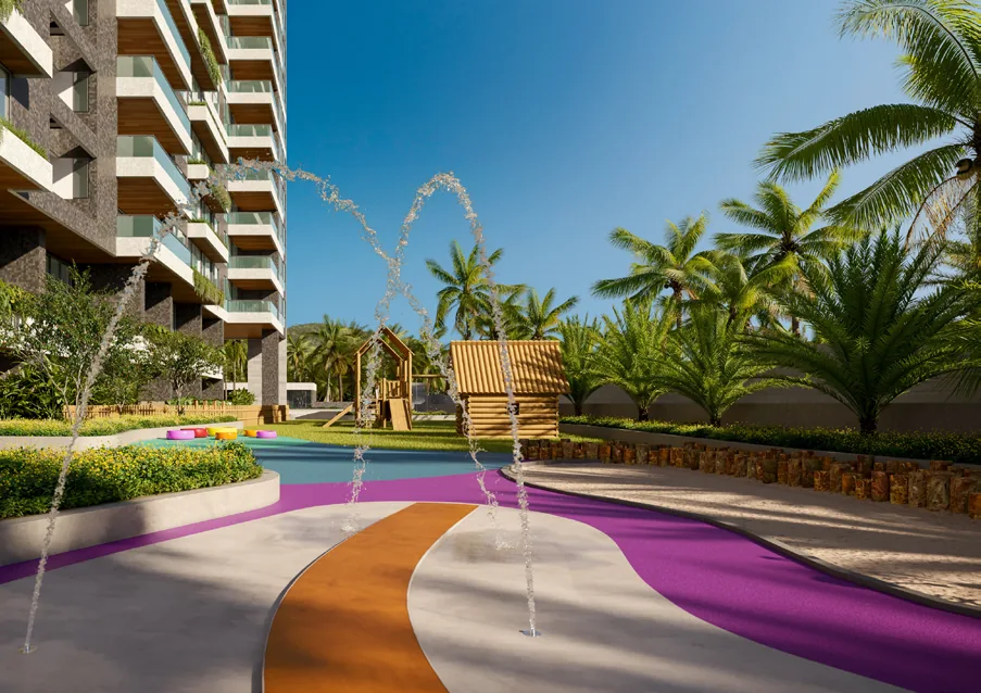 Aqua Lounge e piscina de lazer do Rivage