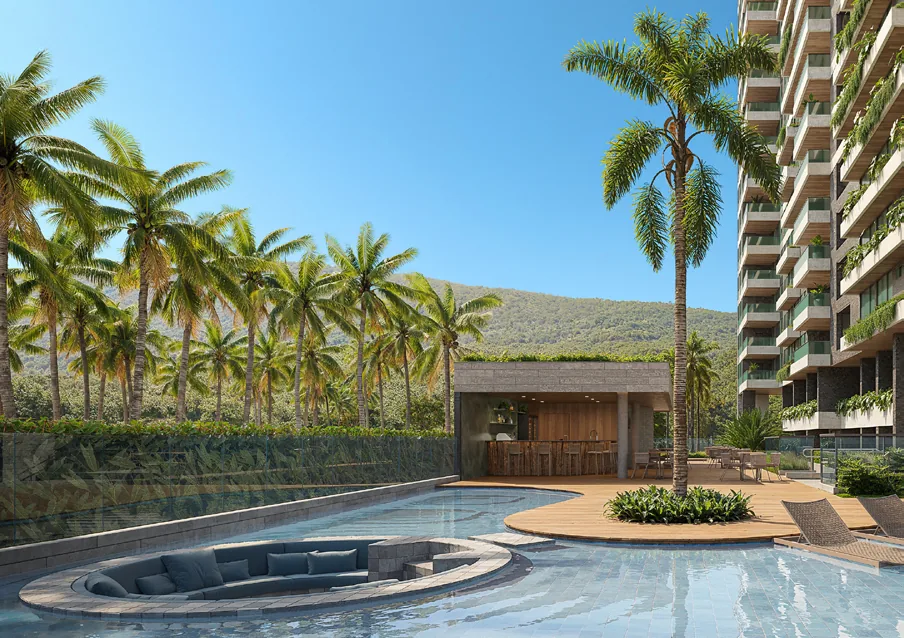 Piscina adulto com raia semiolímpica do Rivage
