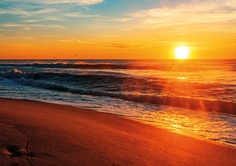 Pôr do sol na praia de Guaxuma